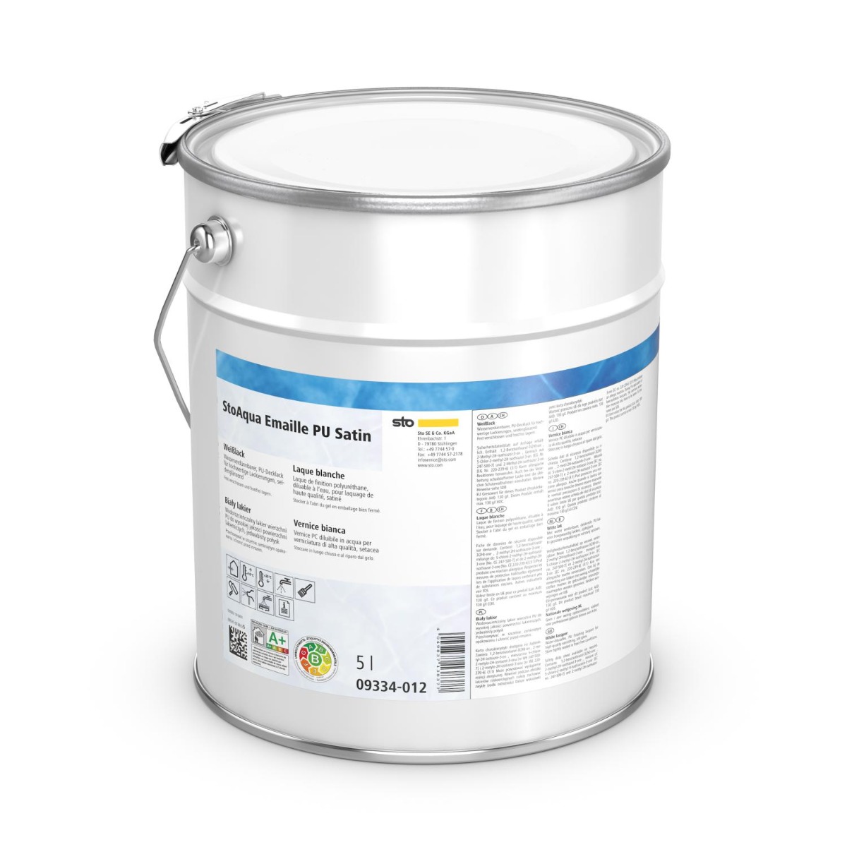 StoAqua Emaille PU Satin-5 Liter Dose-Farbtonklasse III 5 Liter