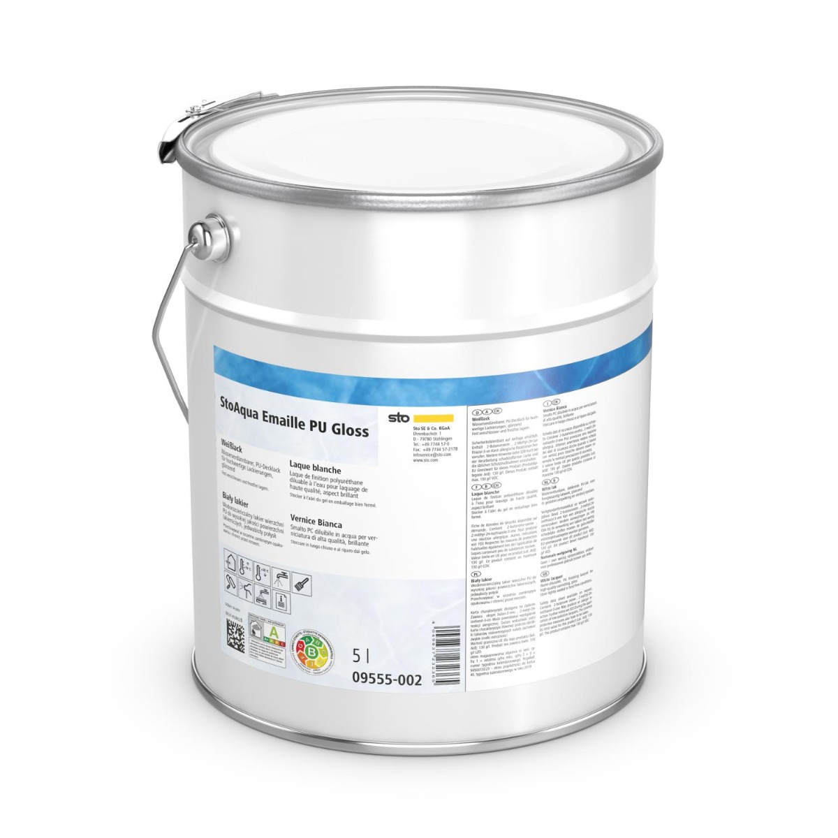 StoAqua Emaille PU Gloss-Weiß-5 Liter Dose StoAqua Emaille PU Gloss-Weiß-5 Liter Dose